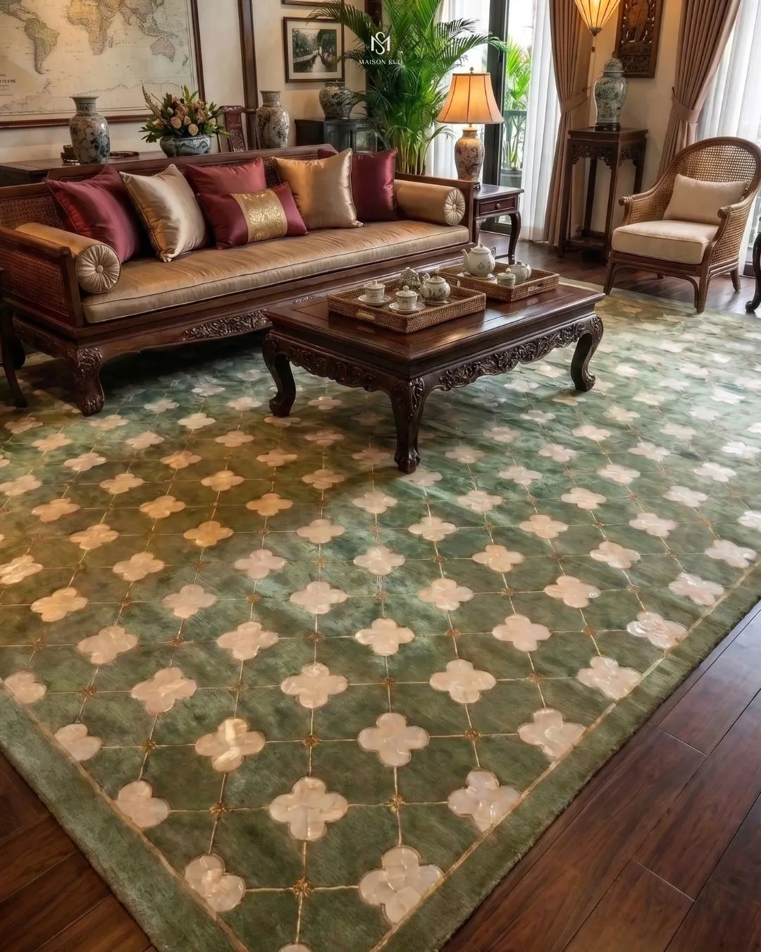 Thảm Indochine Thiết Kế Riêng 